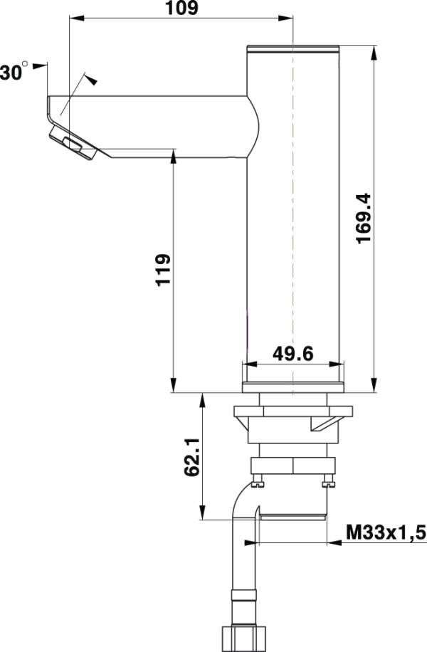 Fresh IR f11 Sensor-Waschtischarmatur 220V – Bild 2