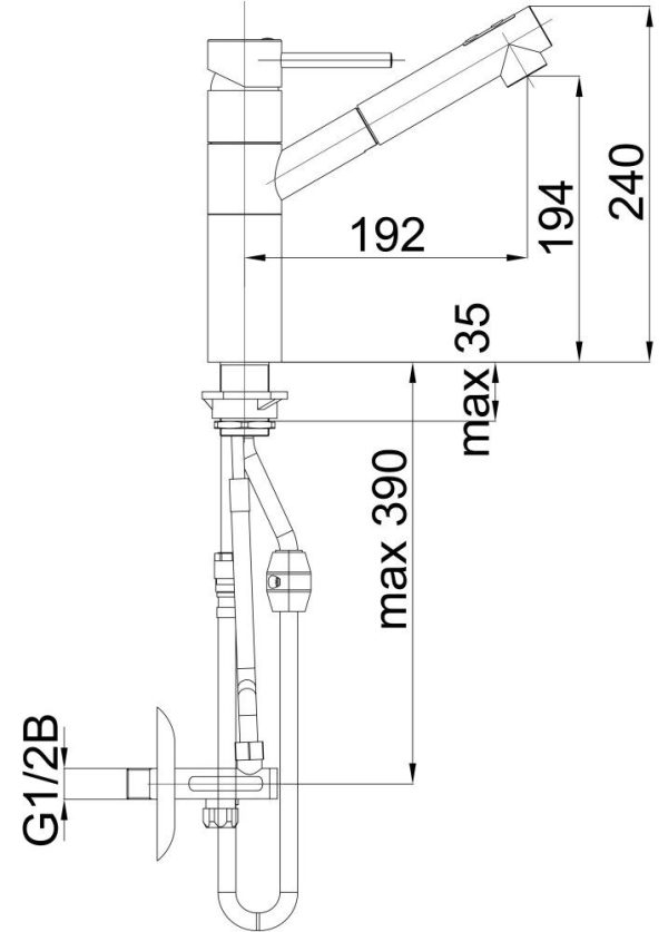 Fresh f20 Küchenarmatur mit Auszugsbrause – Bild 2