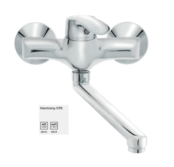 Harmony h70 Wandarmatur für Küche 120mm