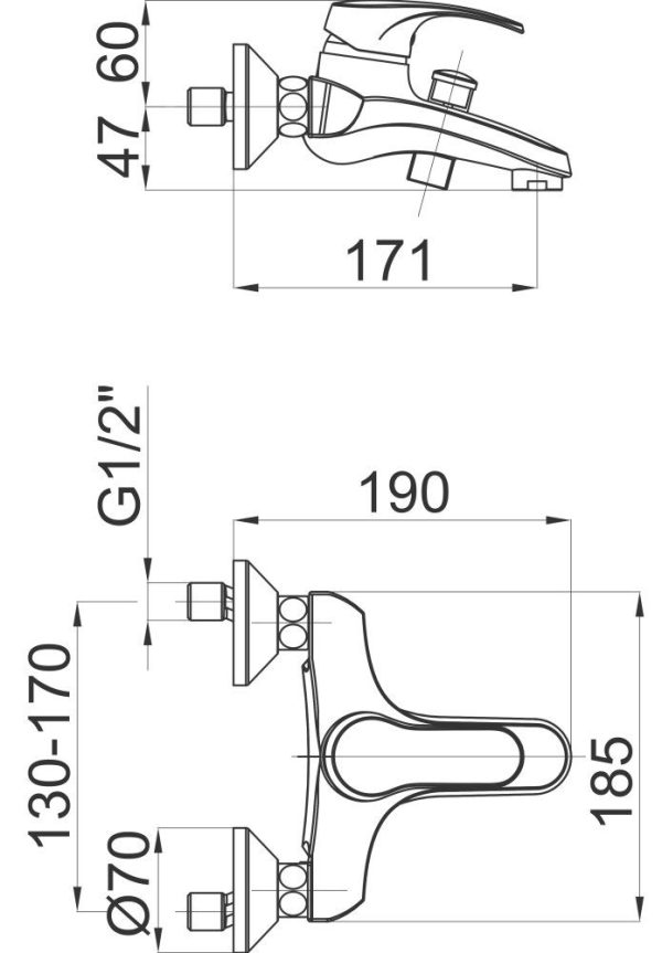 Harmony h40 Wannenarmatur – Bild 2