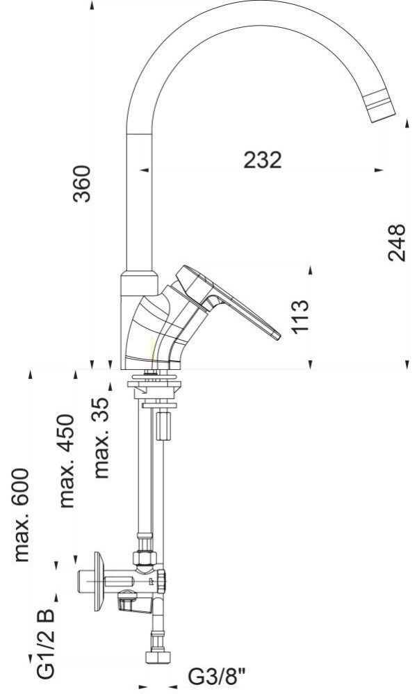 Infinity i22 Küchenarmatur, drucklos – Bild 2