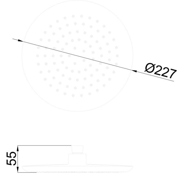 Head shower a207 Kopfbrause Ø227mm, ABS (Raindance) – Bild 2