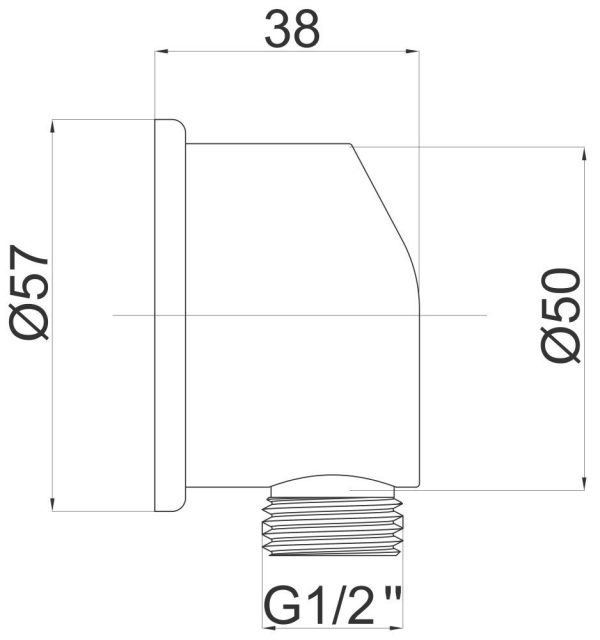 Prestige Wandbrauseanschluss 1/2" – Bild 2