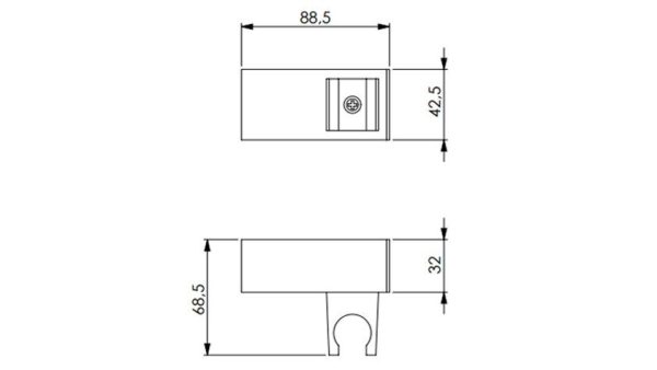 SQ Wandhalterung für Brause black – Bild 2